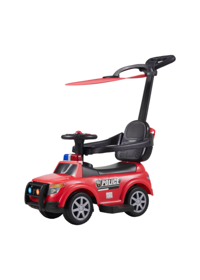 Kidkid Red Toddler Ride‑On Car with Sun Canopy & Multi‑Sound Effects, 38x69x90cm