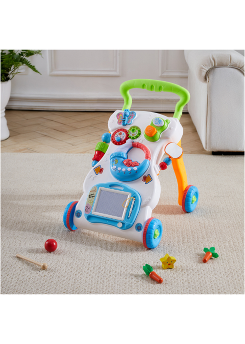 Kidkid Multicoloured Sit to Stand Baby Walker with Music & Light, 32x43x47.5cm - One Size Image 1