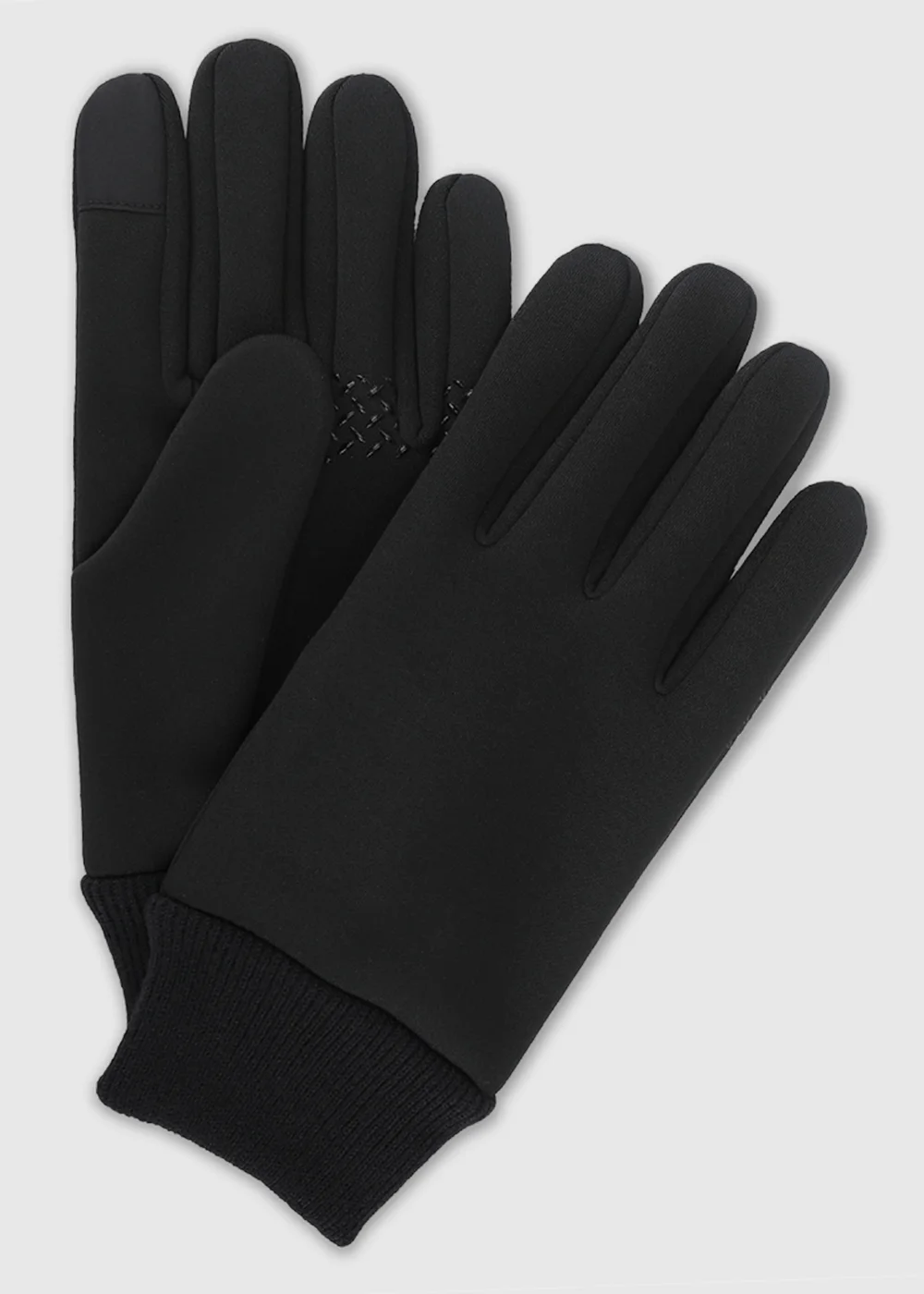 Totes Black Stretch Thermal Gloves with Smartouch - One Size Image 1