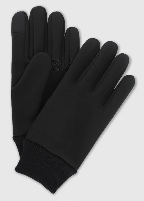 Totes Black Stretch Thermal Gloves with Smartouch - One Size Image 1