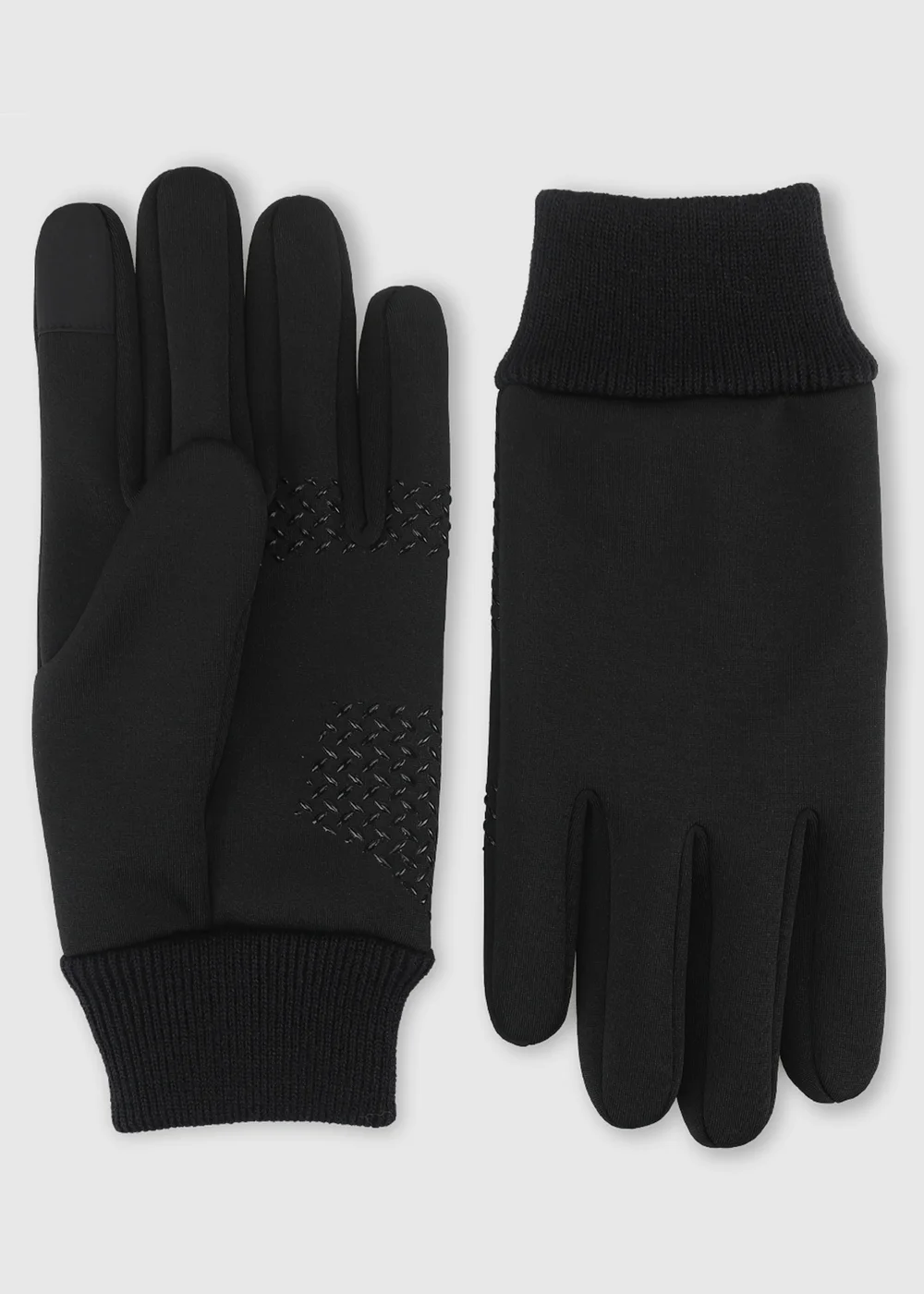 Totes Black Stretch Thermal Gloves with Smartouch - One Size Image 4