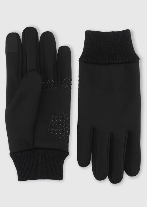 Totes Black Stretch Thermal Gloves with Smartouch - One Size Image 4
