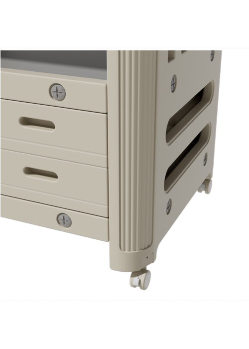 Kidkid Grey Mobile Baby Diaper Changing Table with 4 Drawers and Storage Shelf, 85x62x108cm - One Size Image 5