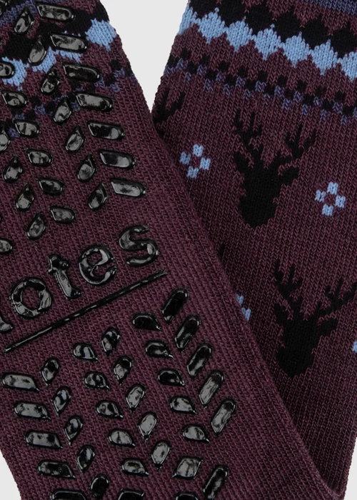 Totes Stag Red Original Slipper-Sox - One Size Image 5