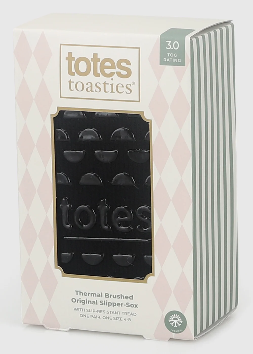 Totes Black Brushed Thermal Original Slipper-Sox - One Size Image 2