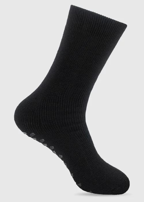 Totes Black Brushed Thermal Original Slipper-Sox - One Size Image 4