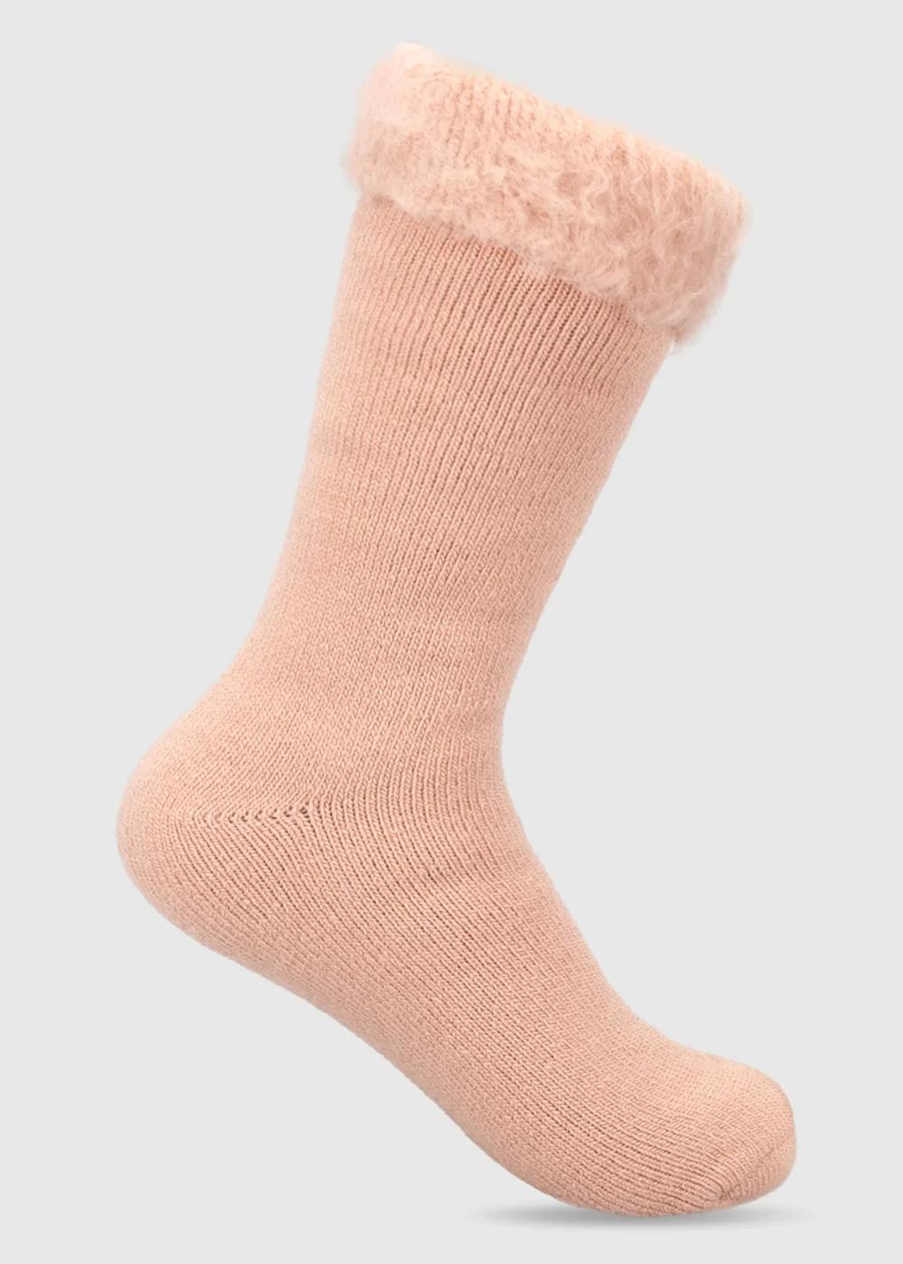 Totes Dusky Pink Pink Brushed Thermal Bed Socks - One Size Image 4