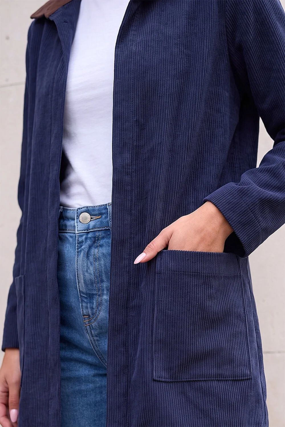 Roman Navy Petite Cord Jacket - 14 Image 4