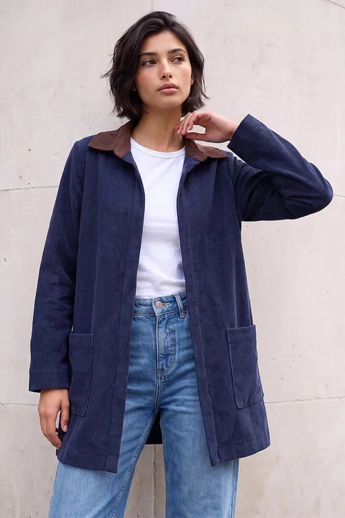 Roman Navy Petite Cord Jacket - 14 Image 1
