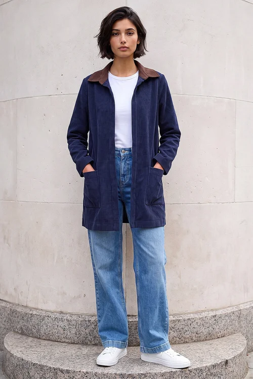 Roman Navy Petite Cord Jacket - 14 Image 3