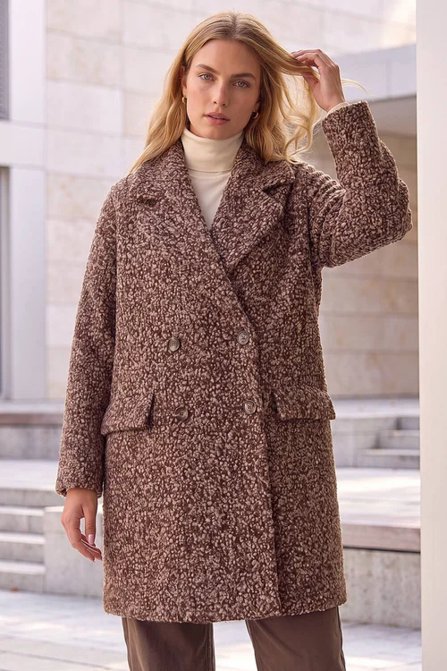 Roman Chocolate Salt & Pepper Soft Coat - 10 Image 1