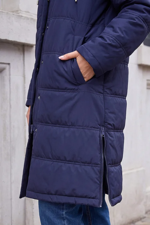 Roman Navy Petite Oversized Puffer Coat - 10 Image 4