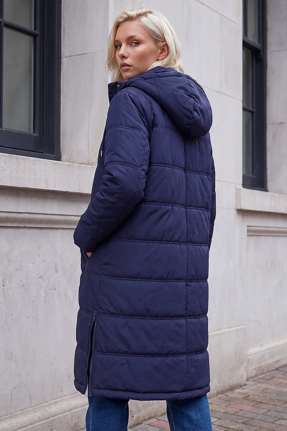Roman Navy Petite Oversized Puffer Coat - 10 Image 3