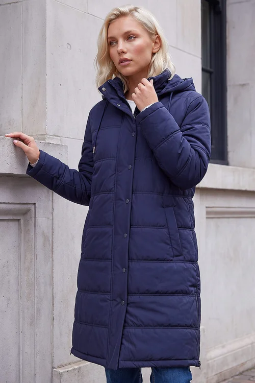 Roman Navy Petite Oversized Puffer Coat - 10 Image 1
