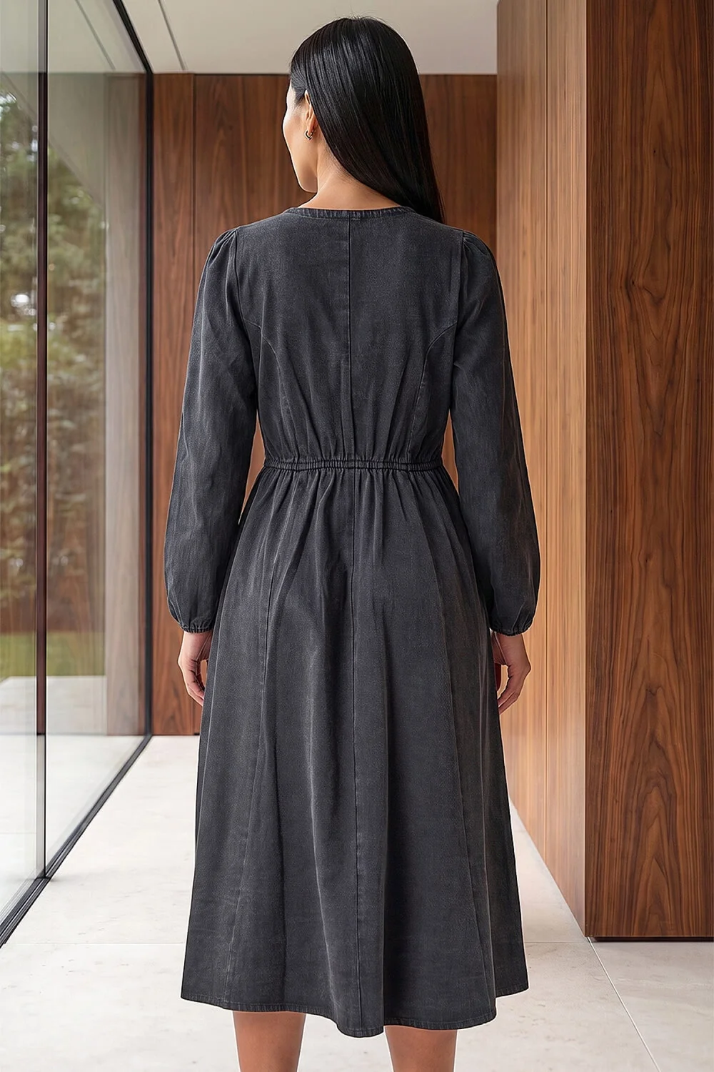 Roman Black Button Through Midi Dress - 18 Image 3