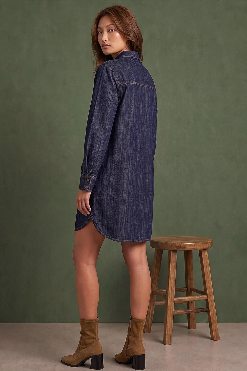 Roman Denim Button Through Shirt Dress - 10 Image 2