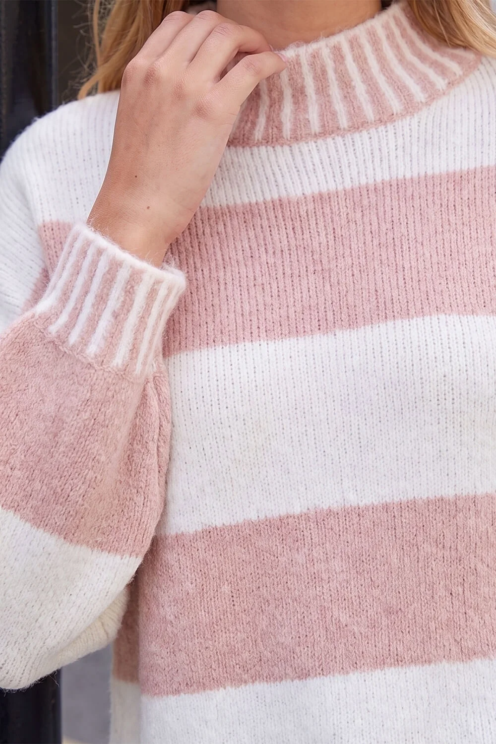Roman Light Pink Stripe Knitted Jumper - 20 Image 4