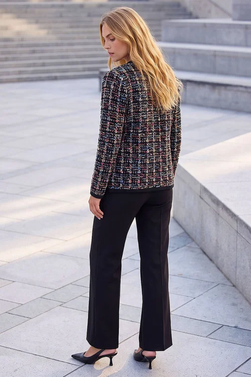 Roman Black Sparkle Tweed Knit Cardigan - 18 Image 3