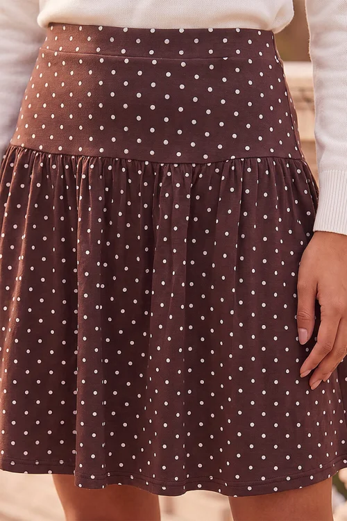 Roman Chocolate Polka Dot Frill Skirt - 12 Image 4