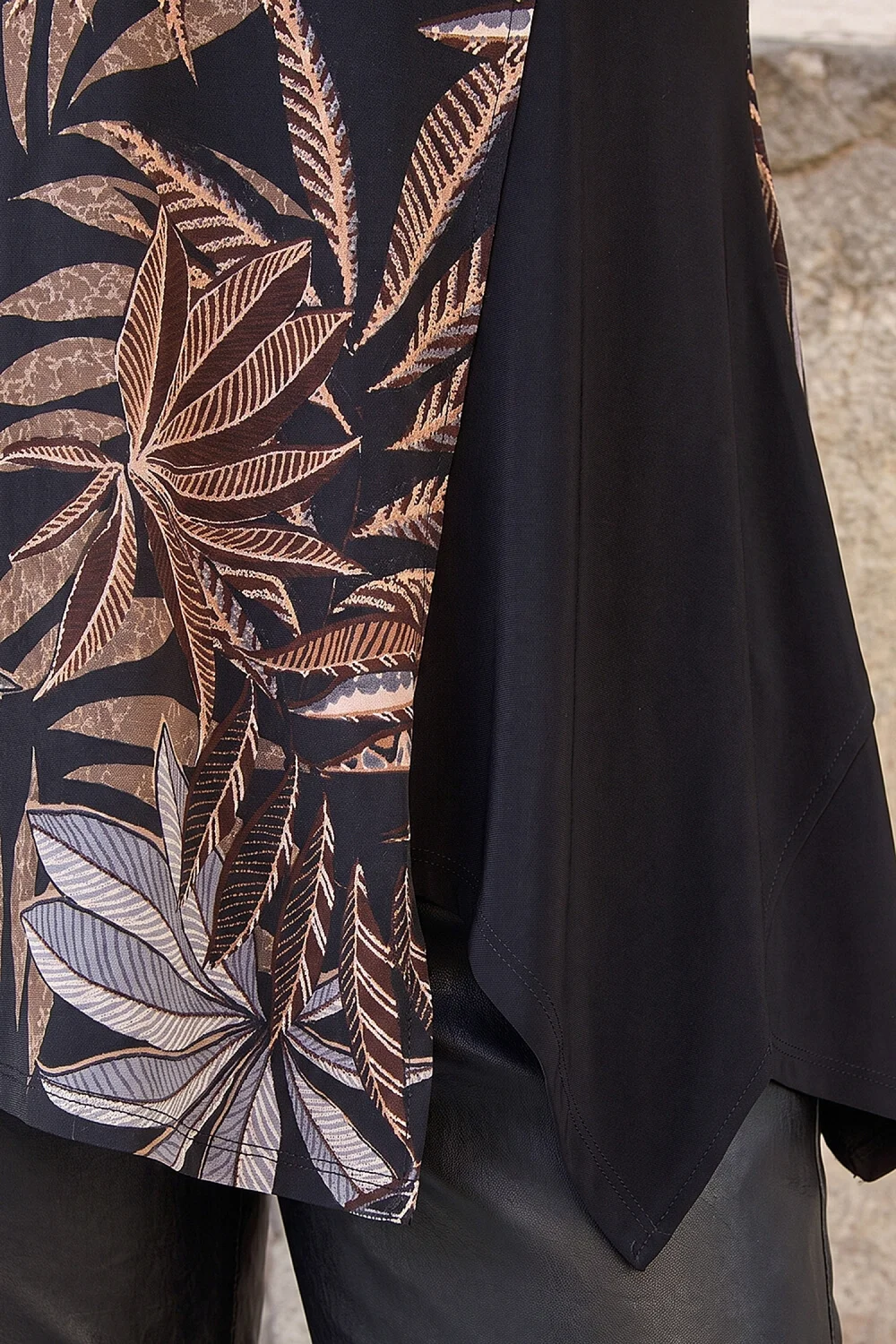 Roman Mocha Fern Asymmetric Panel Top - 16 Image 4