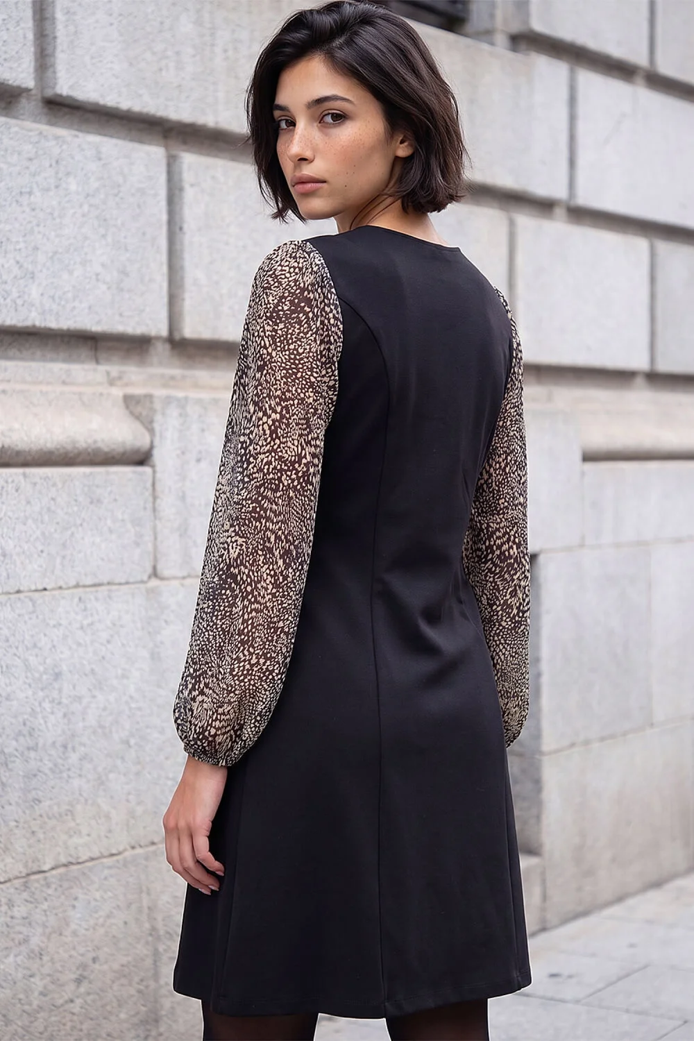 Roman Black Petite Button Down Dress - 10 Image 3