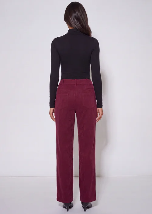 Gini London Mulberry Cord Straight Leg Trousers - 12 Image 2