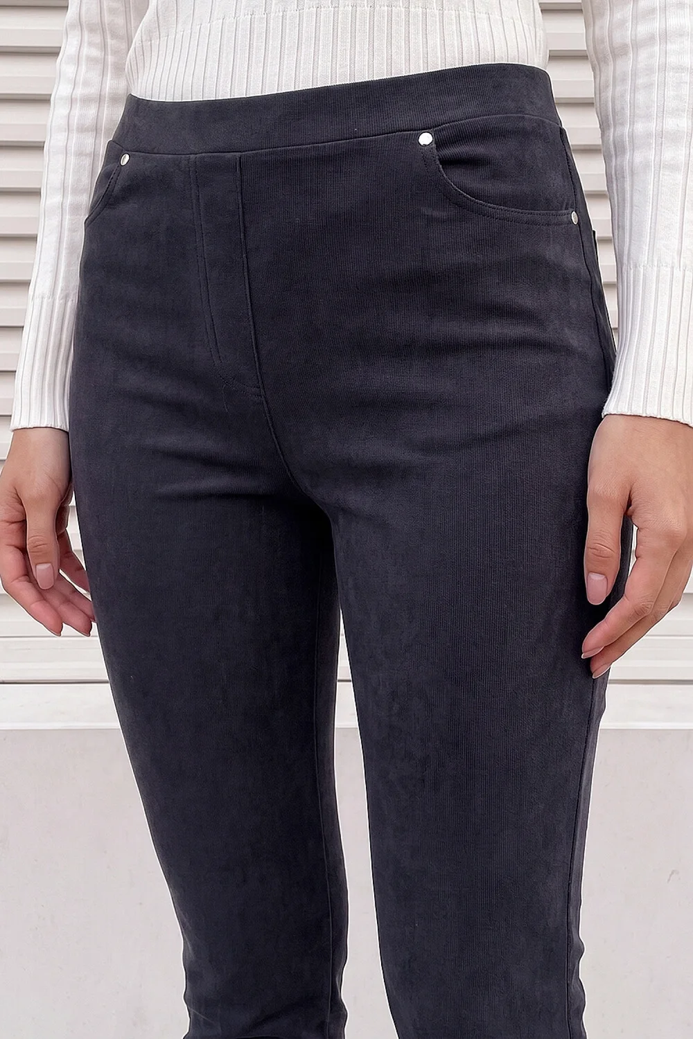 Roman Navy Corduroy Straight Leg Trouser - 18 Image 4