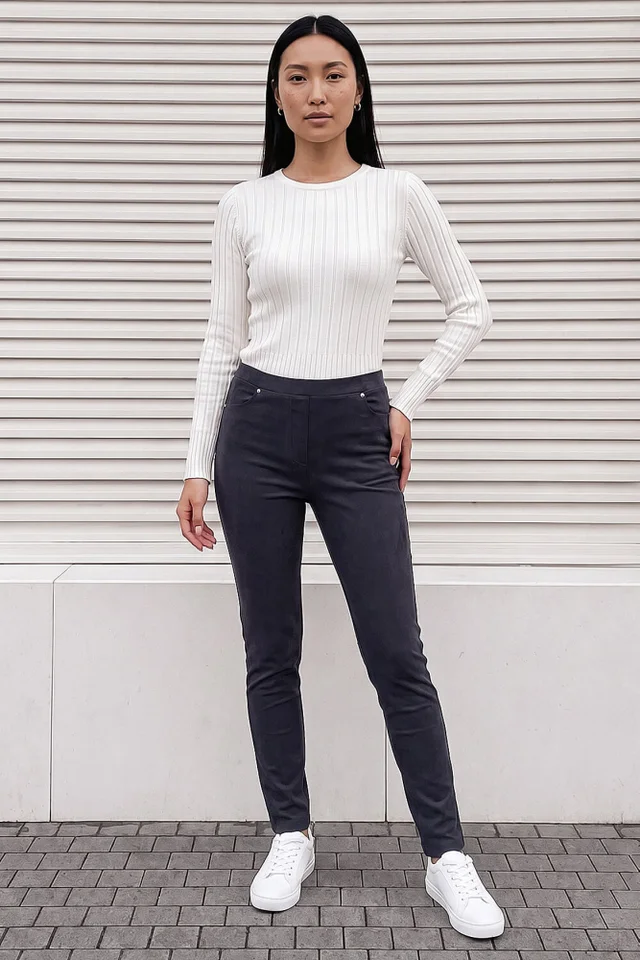 Roman Navy Corduroy Straight Leg Trouser