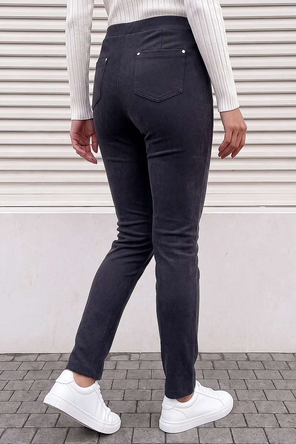 Roman Navy Corduroy Straight Leg Trouser - 18 Image 3