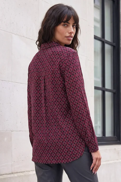 Roman Red Geo Puff Print Shirt - 14 Image 3