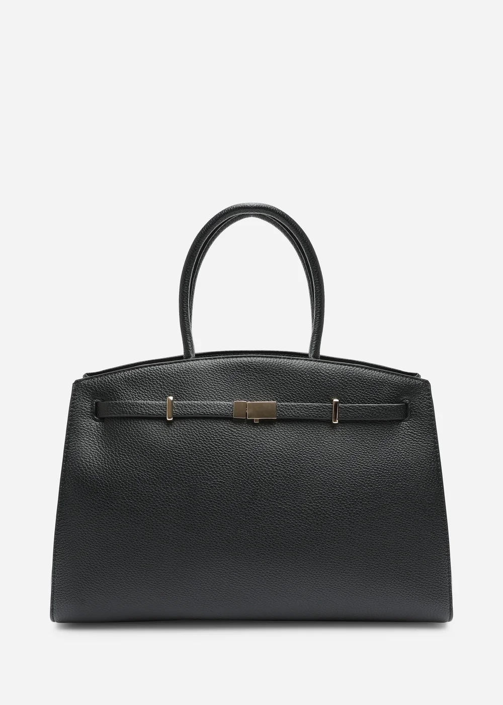 Where's That From Grelle Black Belt Lock Detail Tote Bag - One Size Image 1