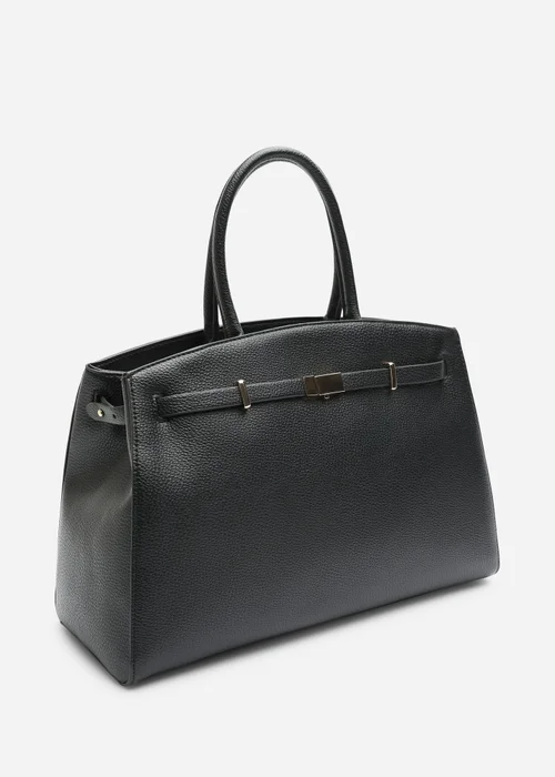 Where's That From Grelle Black Belt Lock Detail Tote Bag - One Size Image 3
