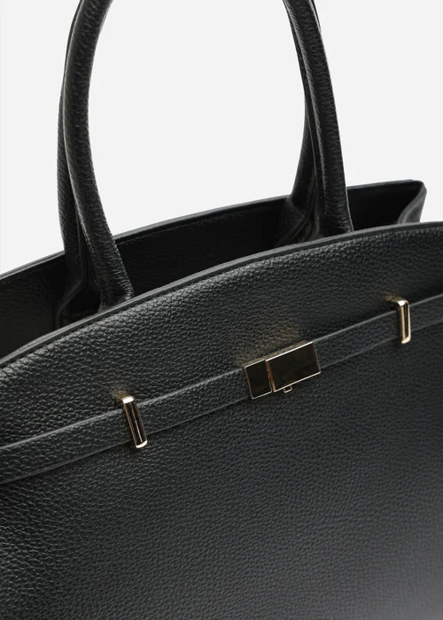 Where's That From Grelle Black Belt Lock Detail Tote Bag - One Size Image 4