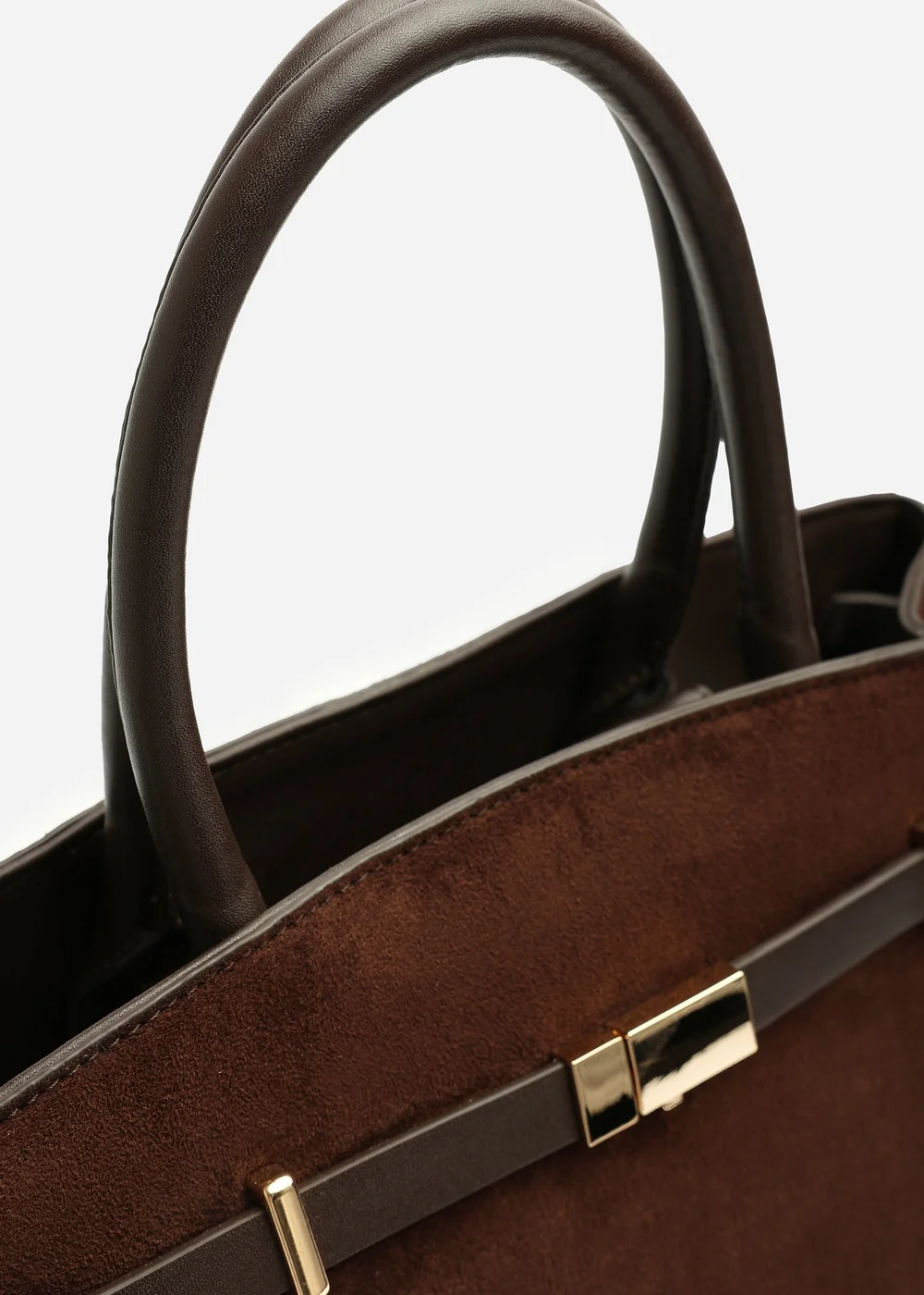 Where's That From Grelle Dark Brown Belt Lock Detail Tote Bag - One Size Image 5