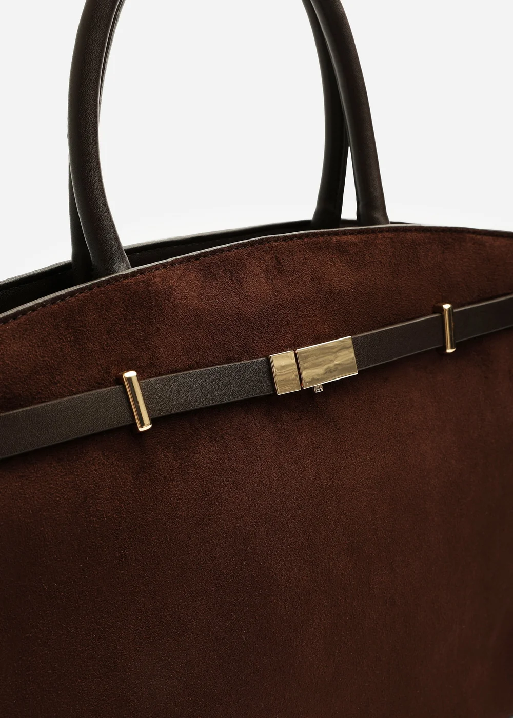 Where's That From Grelle Dark Brown Belt Lock Detail Tote Bag - One Size Image 2