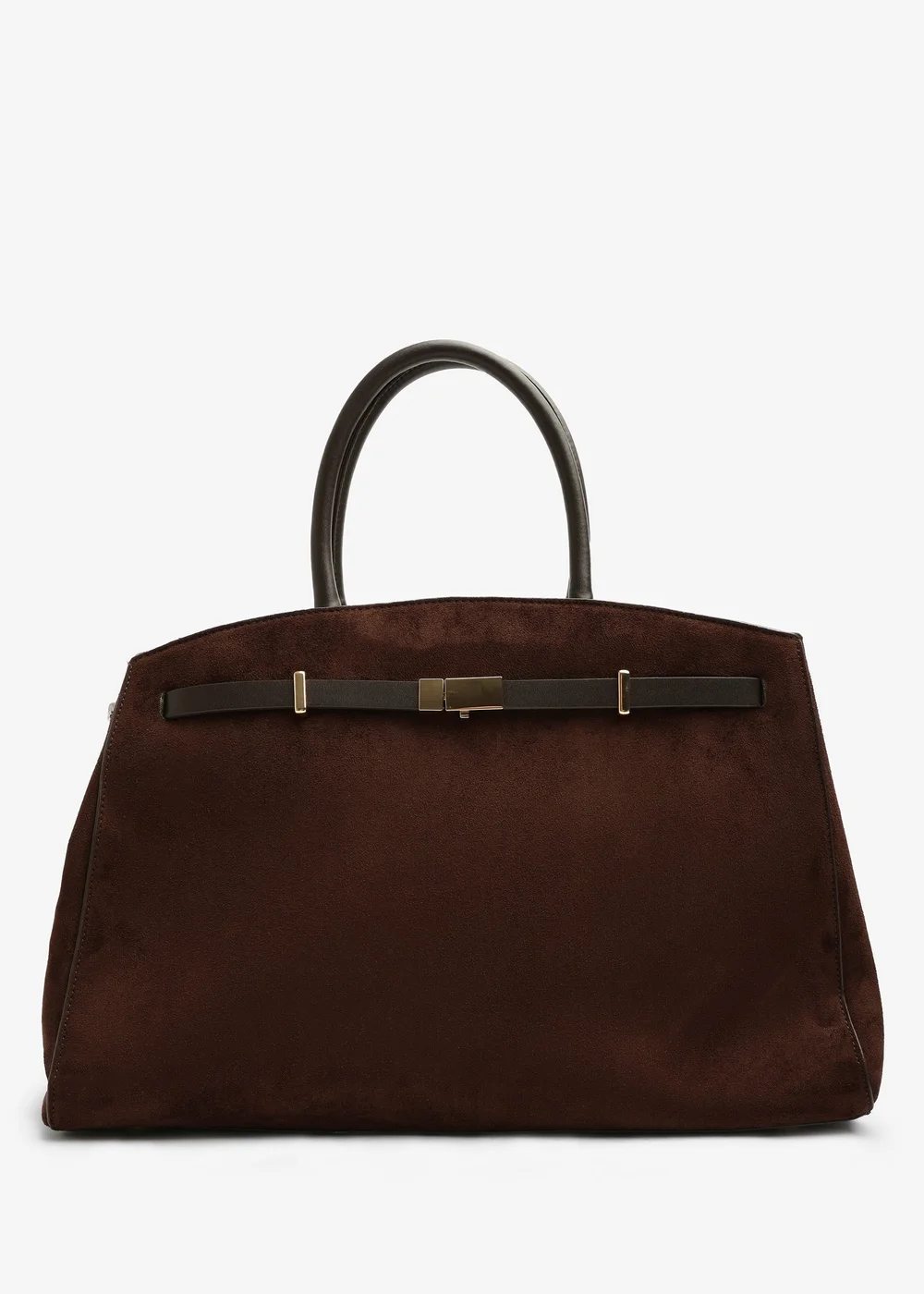 Where's That From Grelle Dark Brown Belt Lock Detail Tote Bag - One Size Image 1