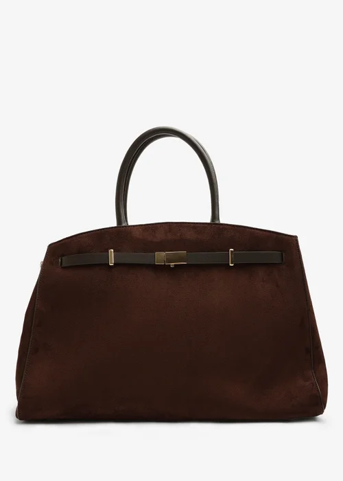 Where's That From Grelle Dark Brown Belt Lock Detail Tote Bag - One Size Image 1