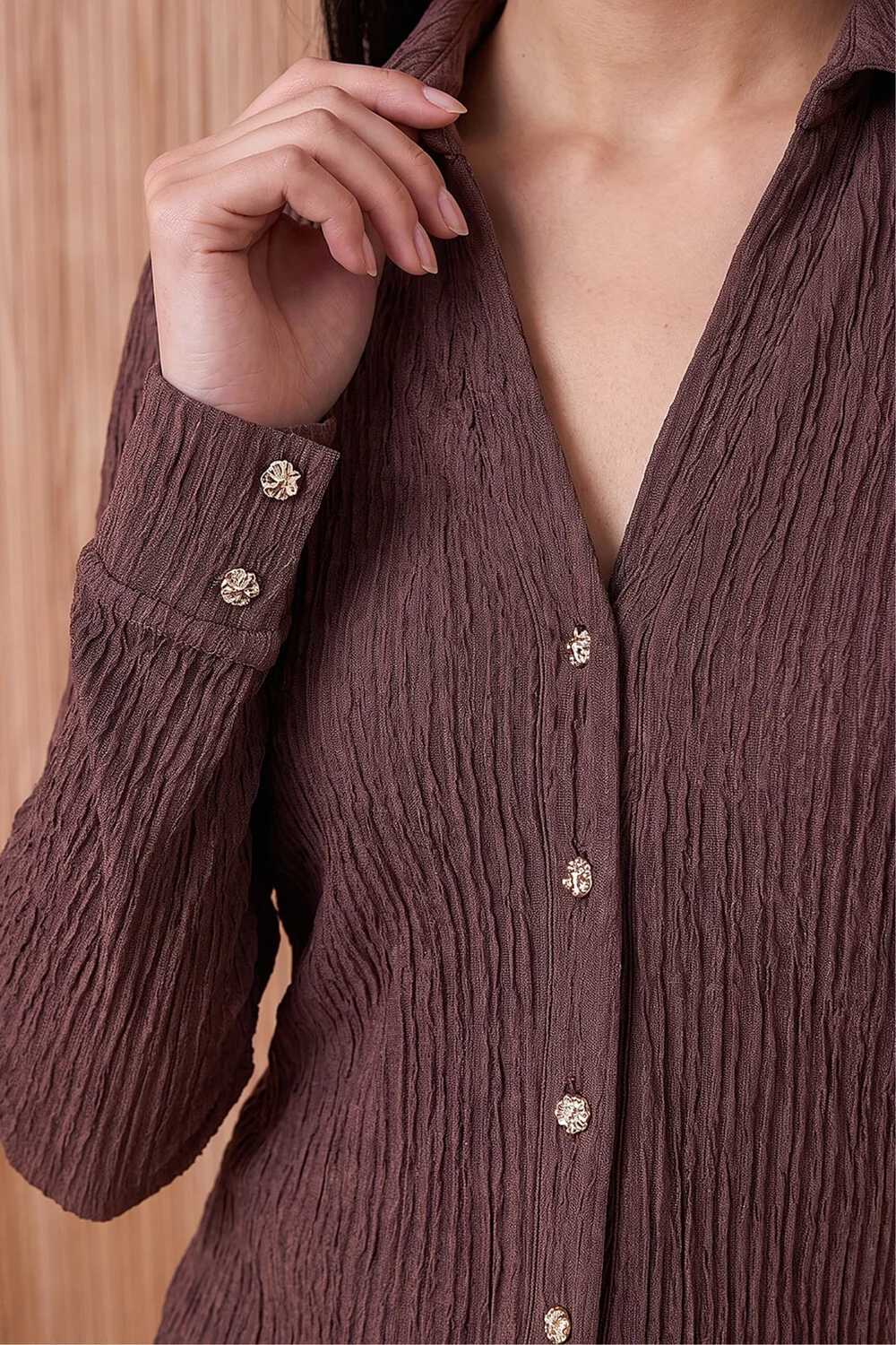 Dusk Chocolate Textured Shirt - 16 Image 4