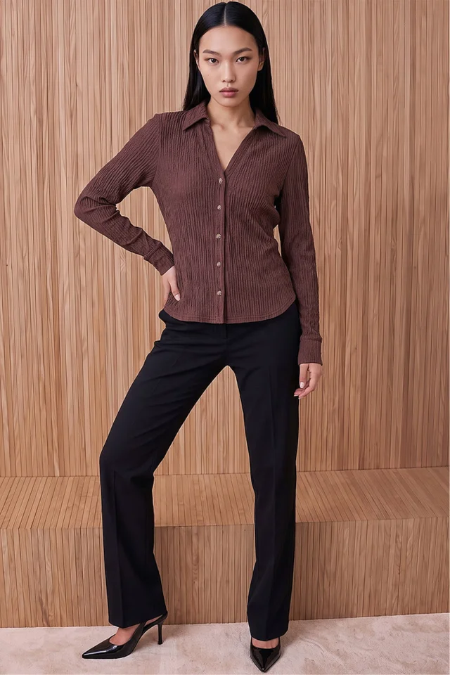 Dusk Chocolate Textured Shirt
