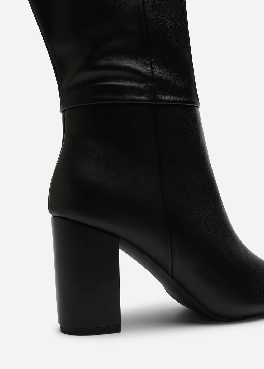 Where's That From Evixa Black Knee High Pointed Toe Block Heel Boot - 4 Image 5