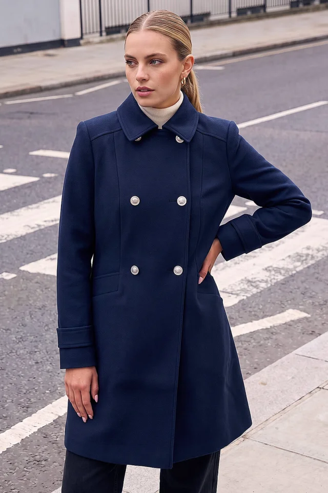 Roman Navy Smart Double Breasted Coat
