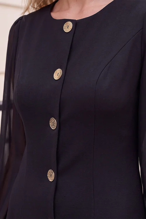 Roman Black Petite Button Down Dress - 18 Image 4