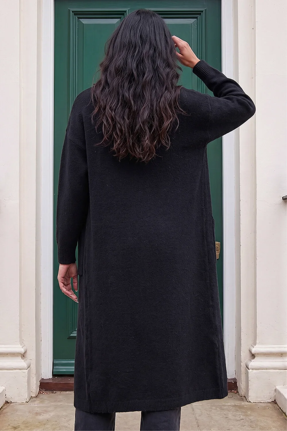 Roman Black Long Line Cardigan - 16 Image 3