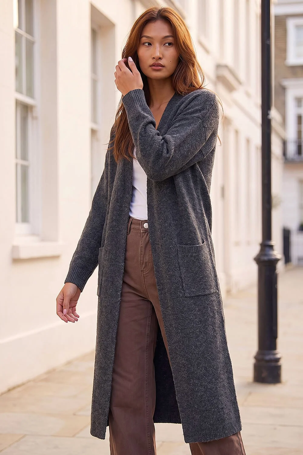 Roman Dark Grey Long Line Cardigan - 10 Image 1