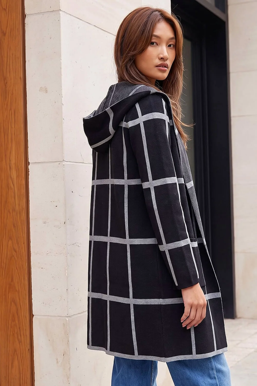 Roman Black Contrast Cardigan - 16 Image 3