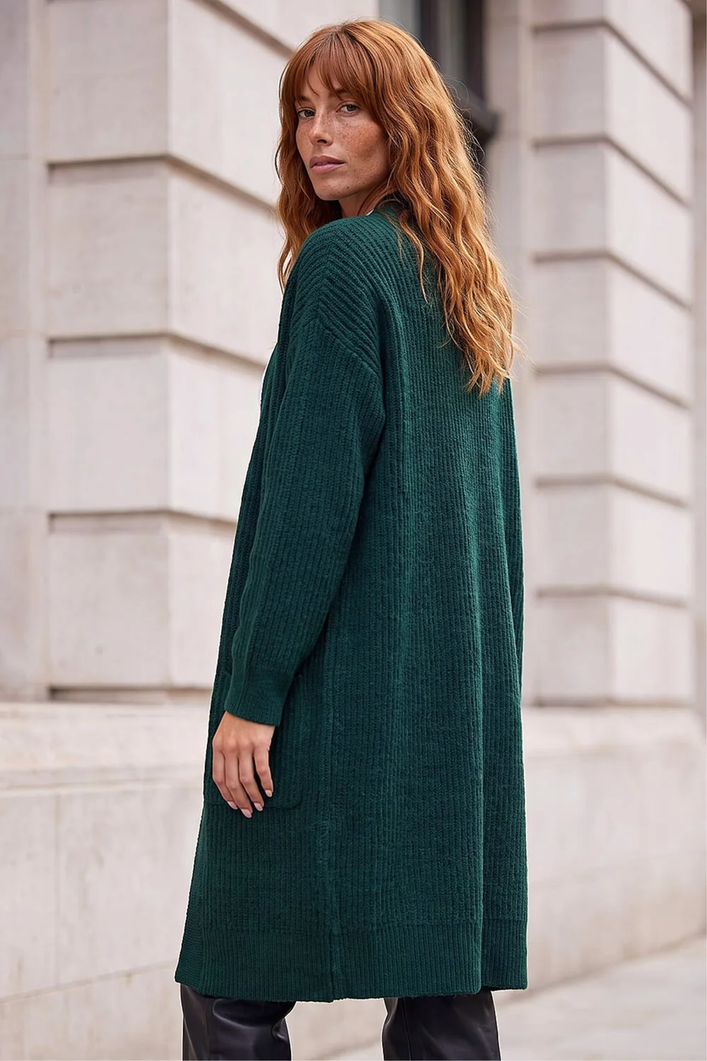 Roman Khaki Long Line Cardigan - 18 Image 3