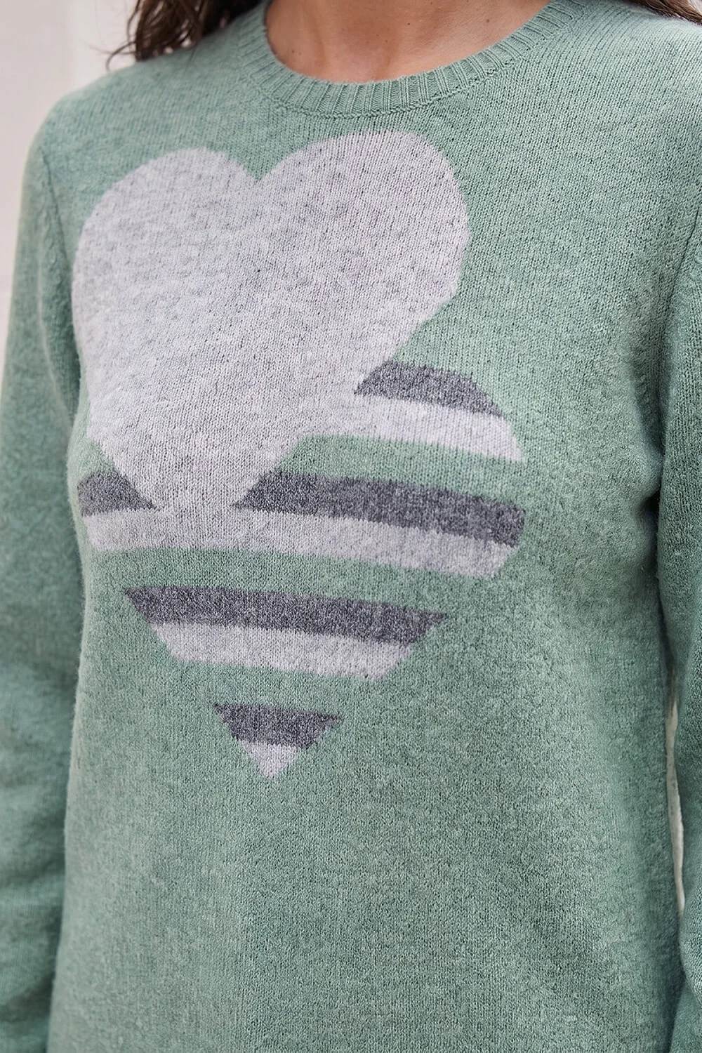 Roman Sage Heart Knitted Crew Neck - 16 Image 4