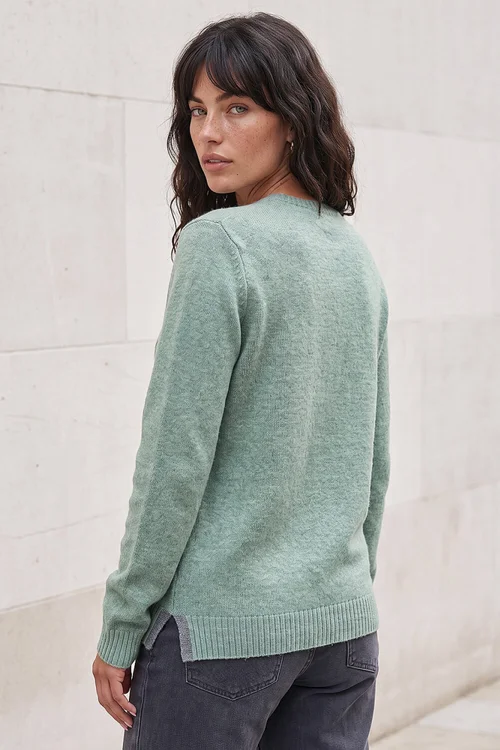 Roman Sage Heart Knitted Crew Neck - 16 Image 3