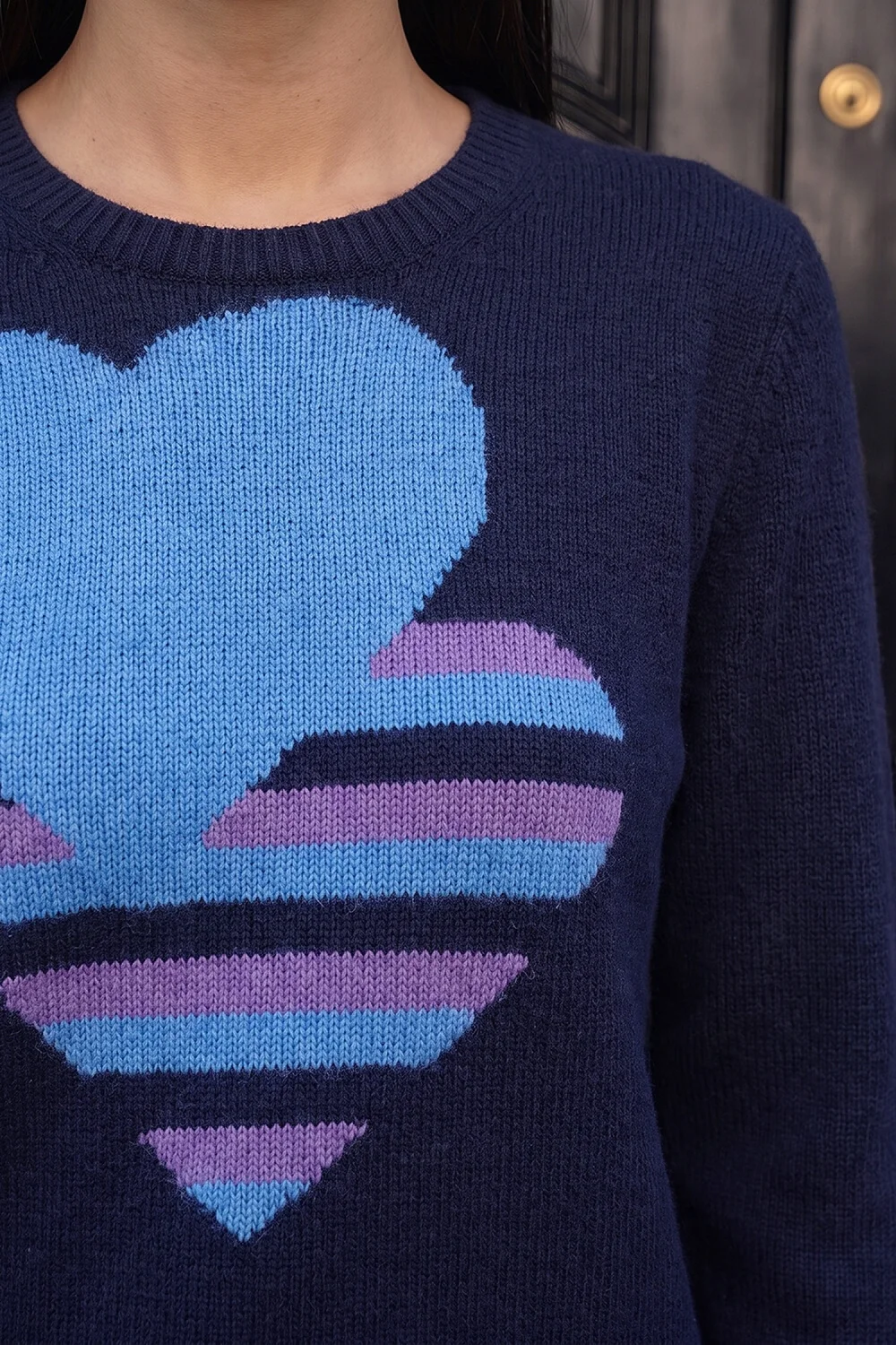 Roman Navy Heart Knitted Crew Neck - 20 Image 4
