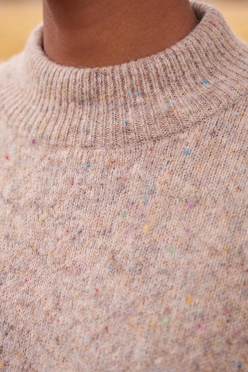 Roman Beige Neppy Oversized Knit - M Image 4